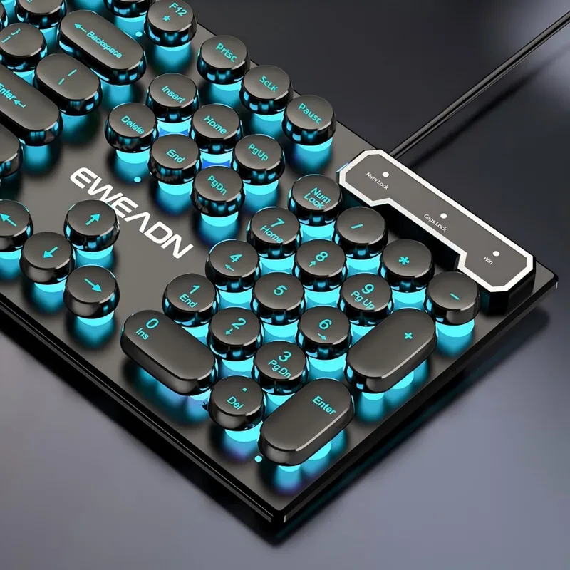 Gaming Accessories Retro - Set Keyboard dan Mouse Retro Punk