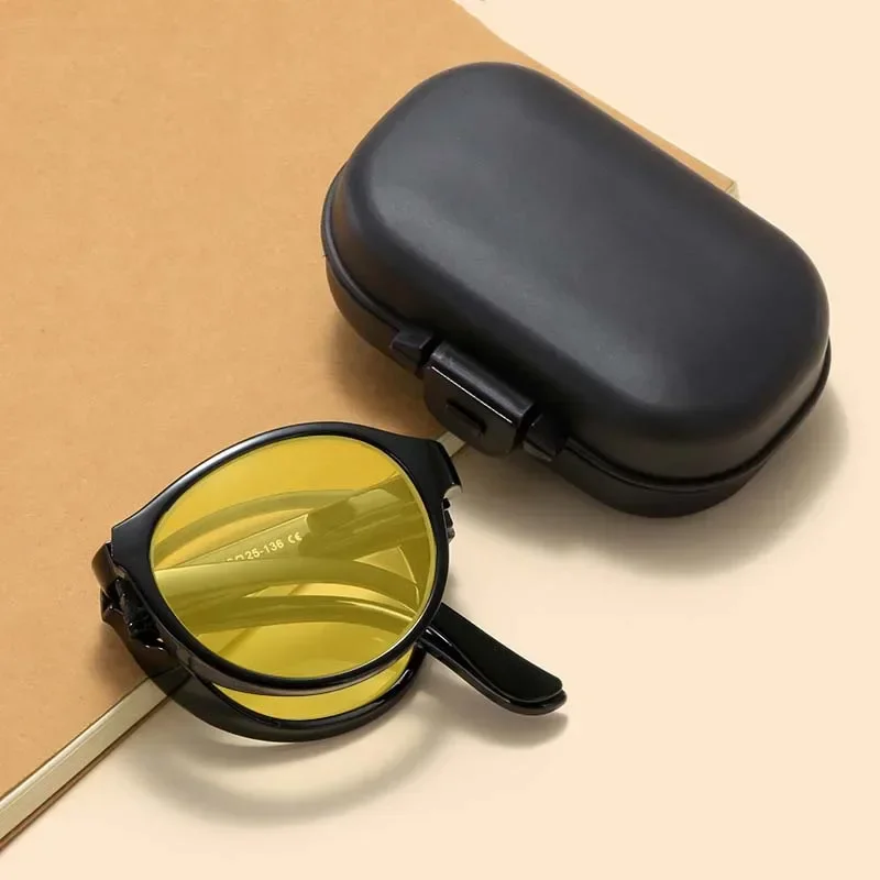 Gaming Glasses Tinted - Kacamata Penglihatan Malam Dapat Dilipat dengan