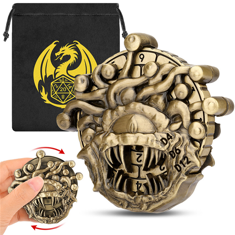 Gaming Accessories Retro - Spinner Dadu Logam Bentuk Retro Beholder