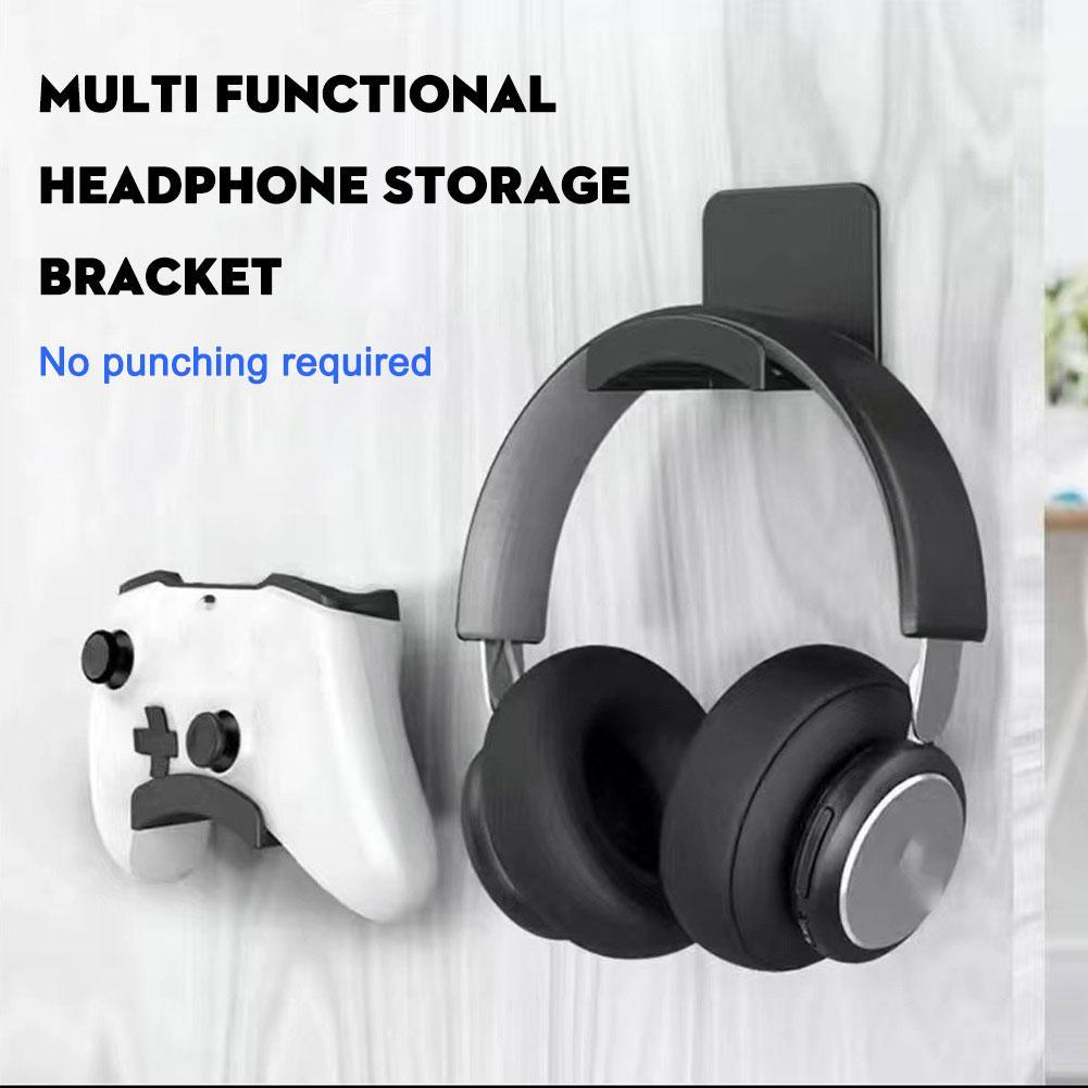 Gaming Accessories Holder - Penyangga Headphone Tanpa Lubang untuk Dinding,