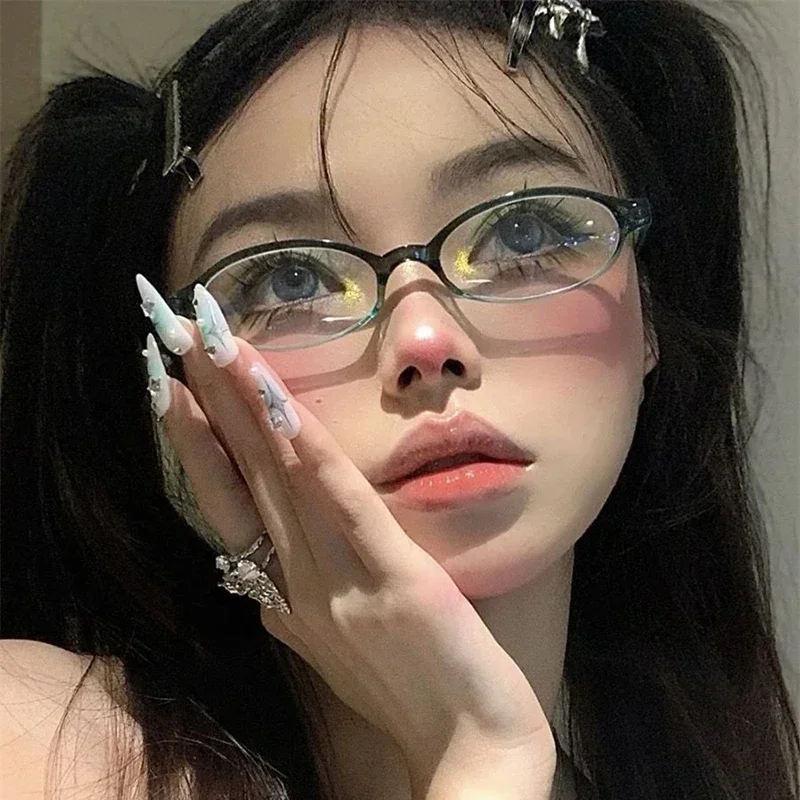 Kacamata Oval Retro Y2K Wanita - Gaming Glasses Tinted ulasan dan harga