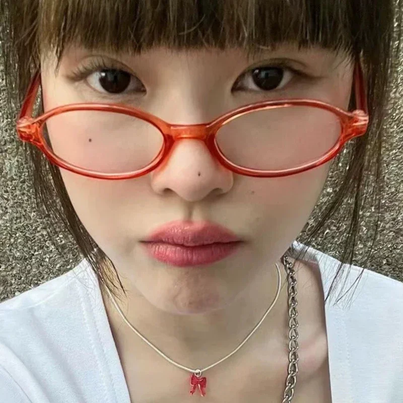 Kacamata Oval Retro Y2K Wanita - Gaming Glasses Tinted ulasan dan harga