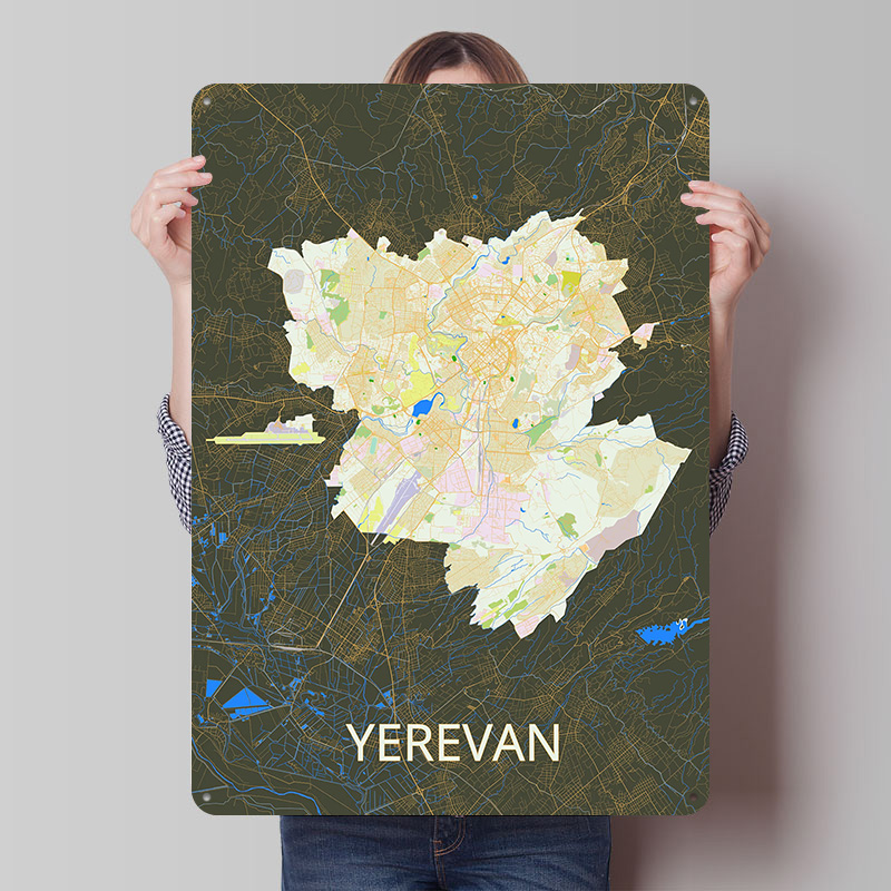 Poster Peta Kota Yerevan dari  - Gaming Accessories Retro ulasan dan harga