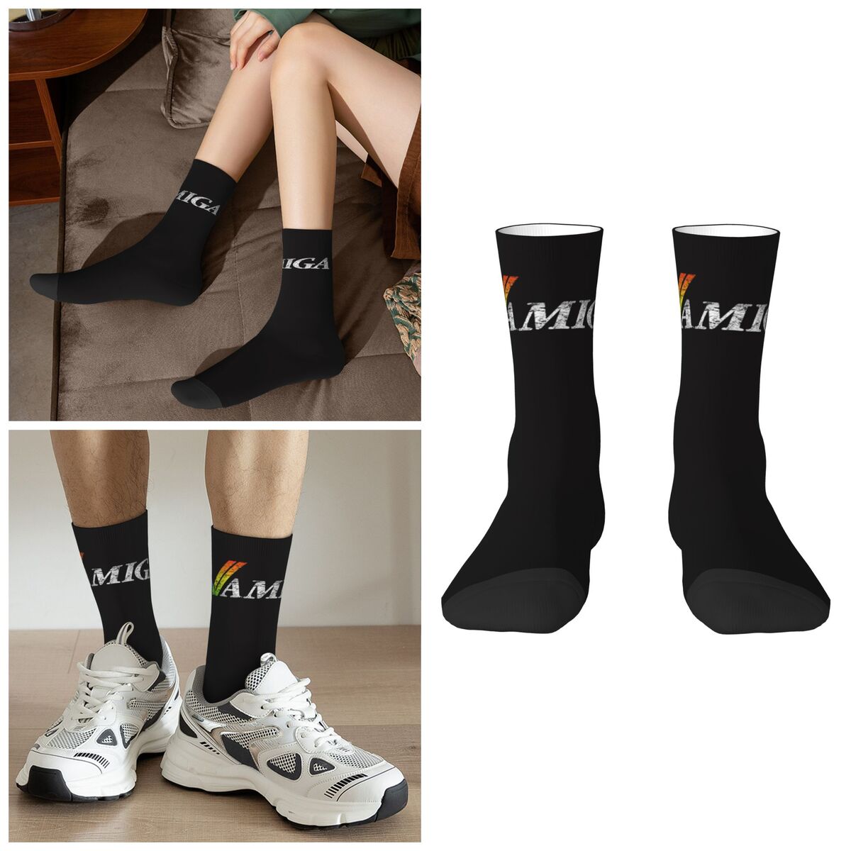 Amiga Gaming Socks Harajuku St - Youtube Gaming Accessories ulasan dan harga