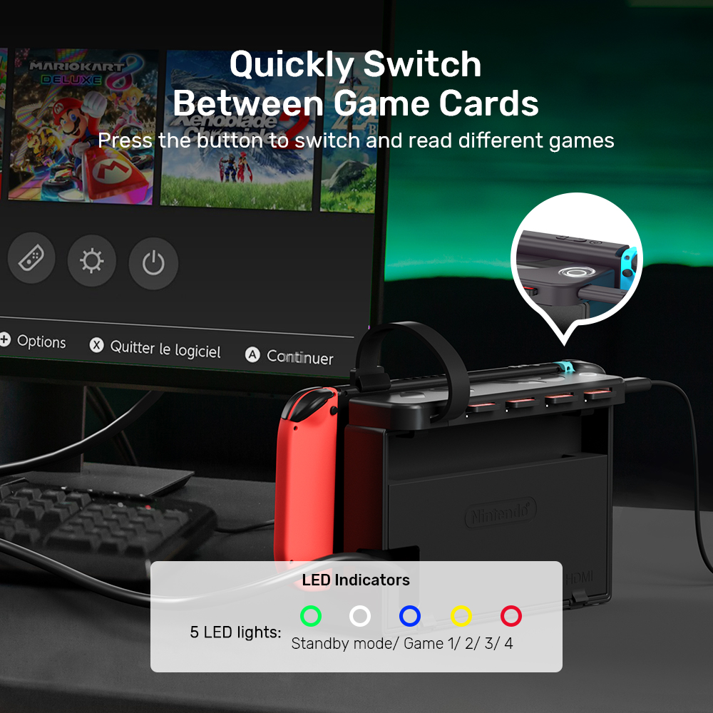 G1002D Pembaca Kartu Game Port - Gaming Accessories Holder ulasan dan harga