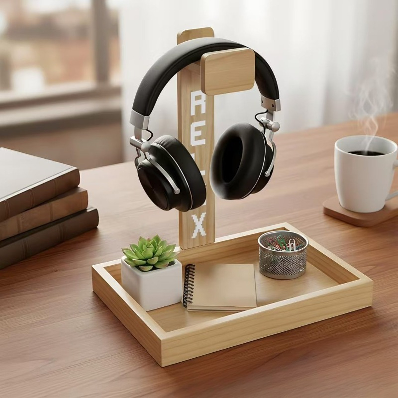 Penyangga Headset Gaming Kayu, - Gaming Accessories Organizer ulasan dan harga
