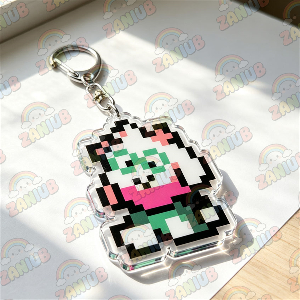 Gantungan Kunci Figur Pixel De - Gaming Accessories Anime ulasan dan harga